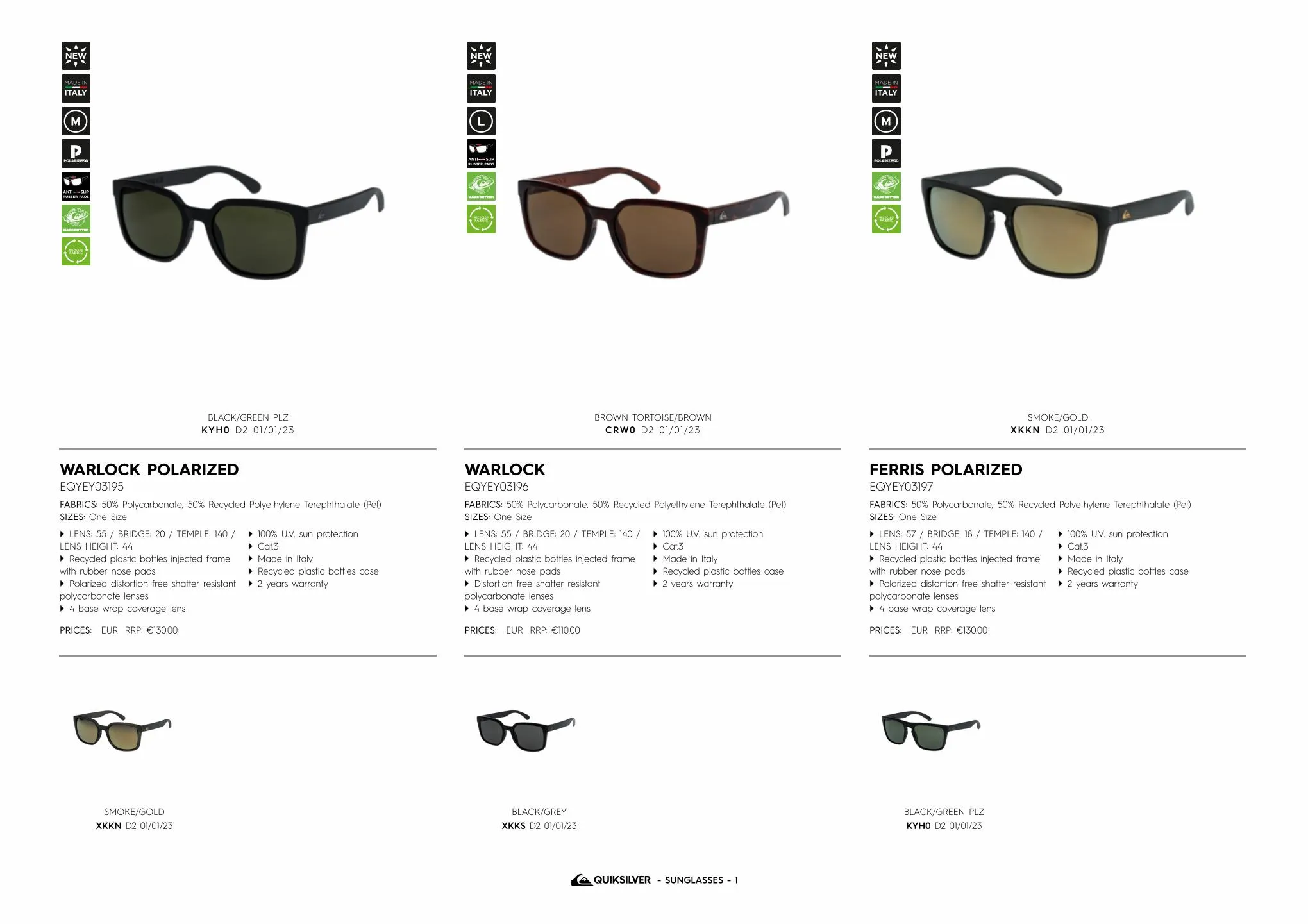 Catalogue Quiksilver sunglasses, page 00005