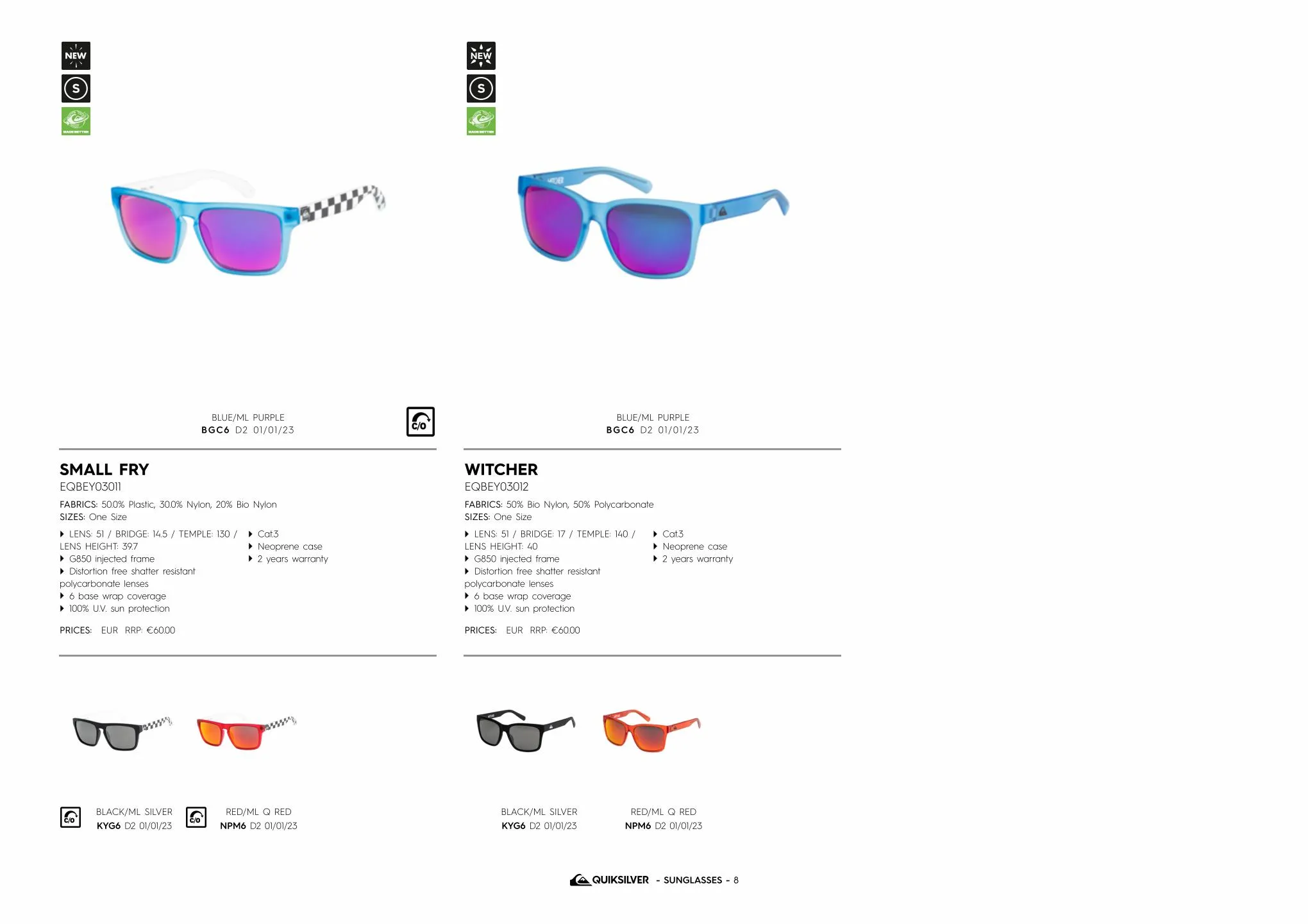 Catalogue Quiksilver sunglasses, page 00015