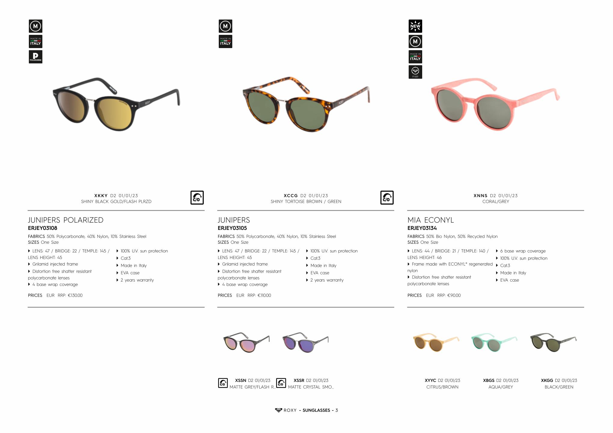 Catalogue Roxy sunglasses, page 00009