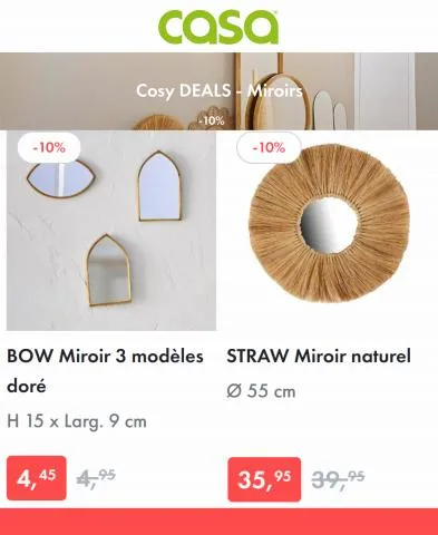 Offres cosy - Miroirs