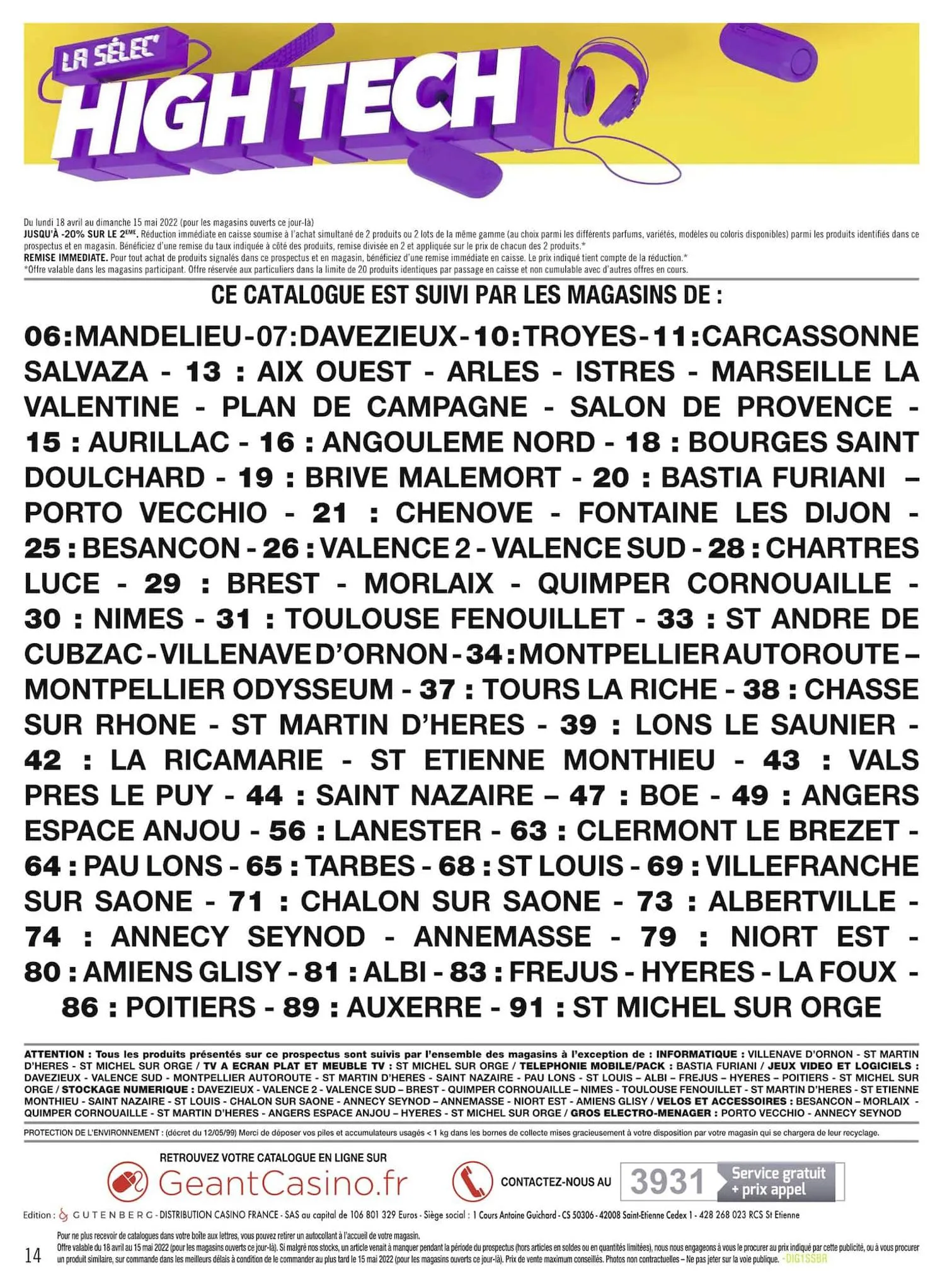 Catalogue La sélec' HIGH TECH, page 00014