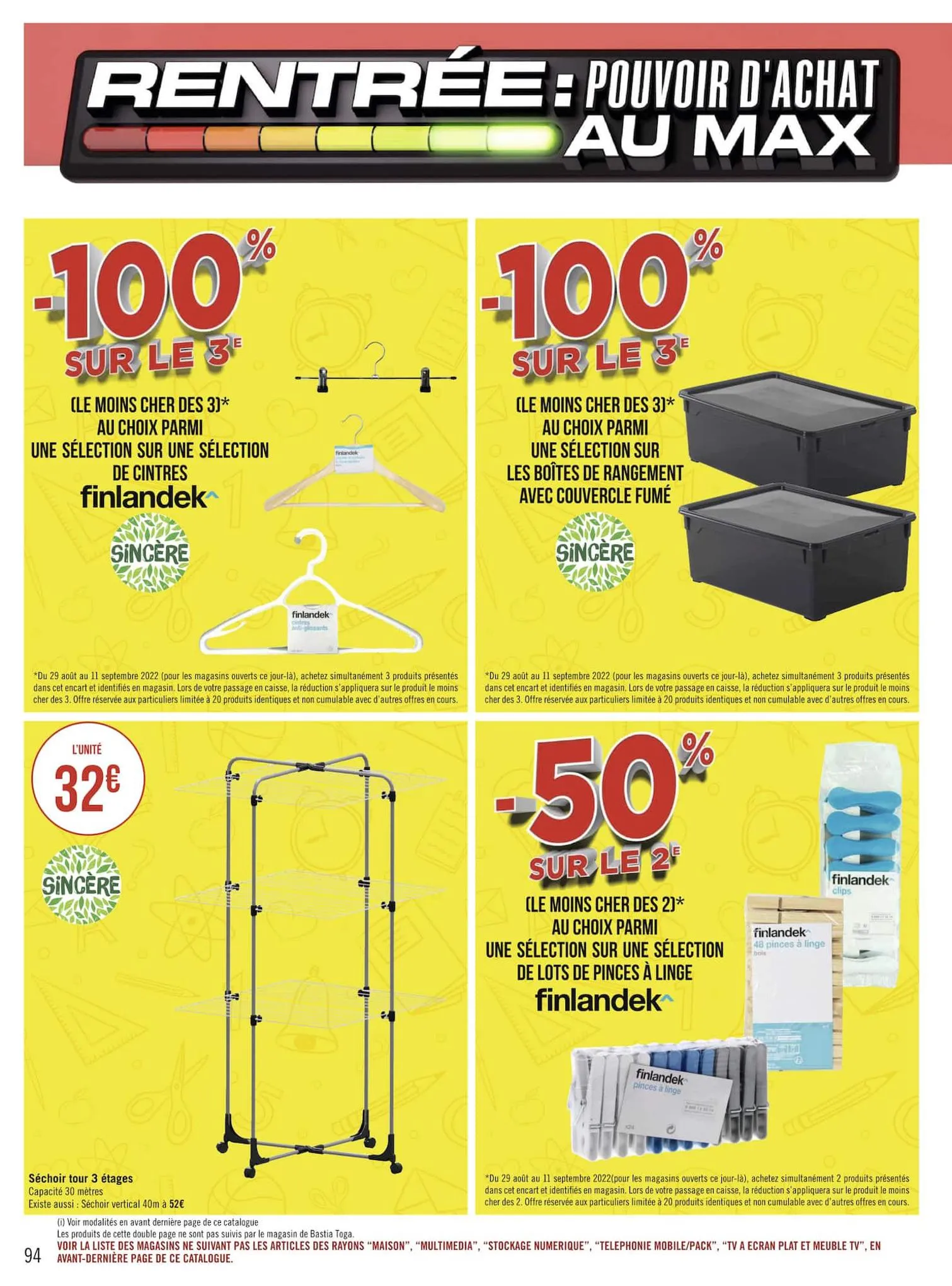 Catalogue Rentrée : pouvoir d'achat au max, page 00094