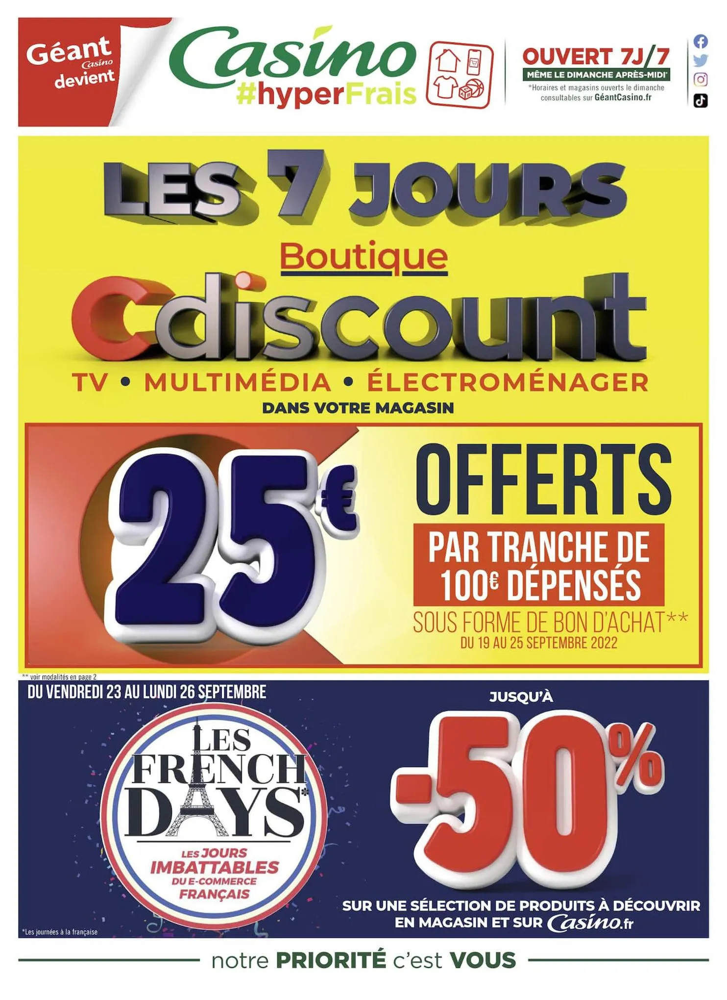 Catalogue Les 7 jours Cdiscount, page 00001