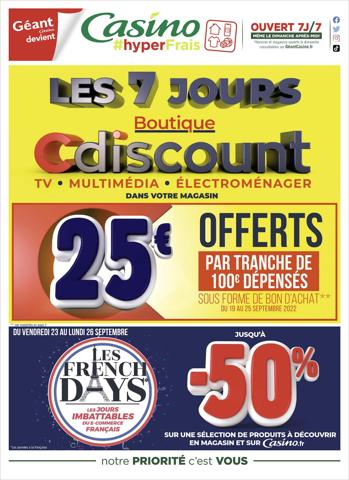 Catalogue Géant Casino | Les 7 jours Cdiscount | 18/09/2022 - 26/09/2022