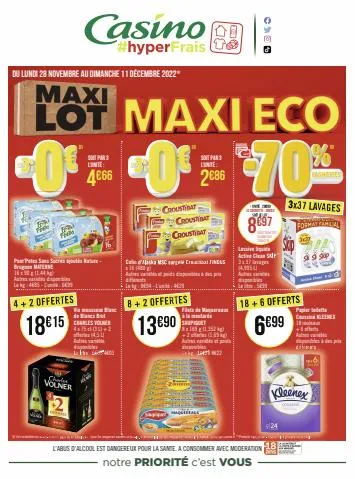 Maxi lot, maxi éco