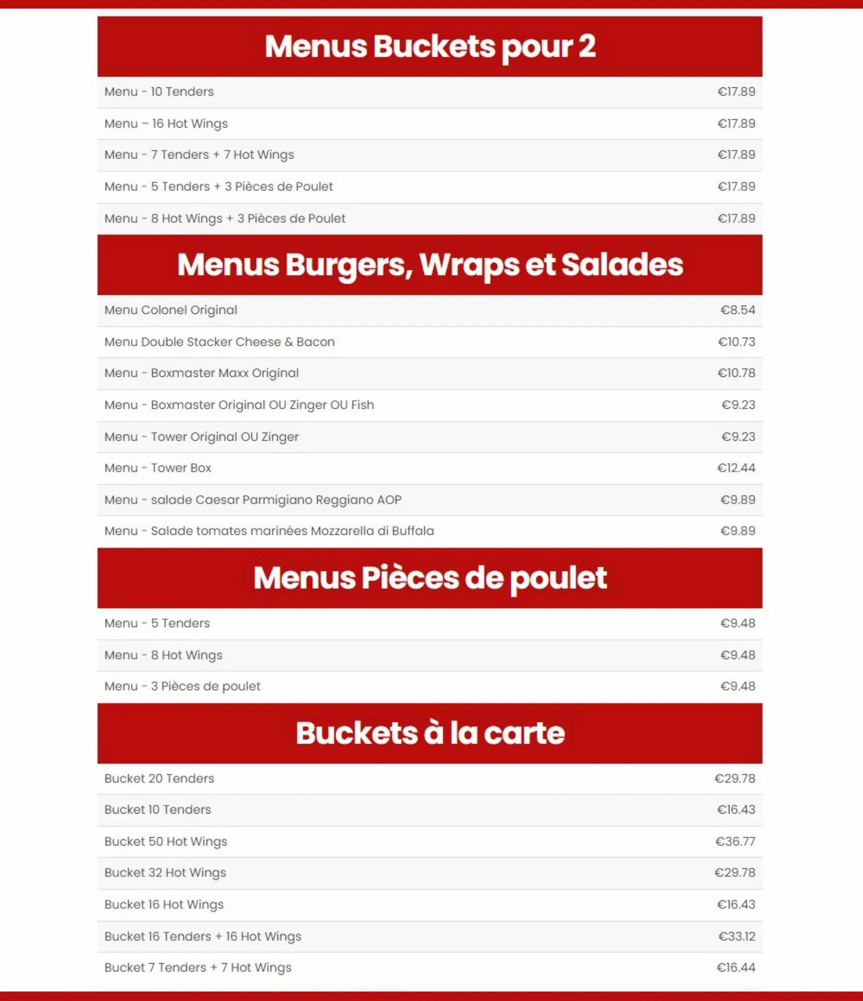 Catalogue Kfc menu, page 00004