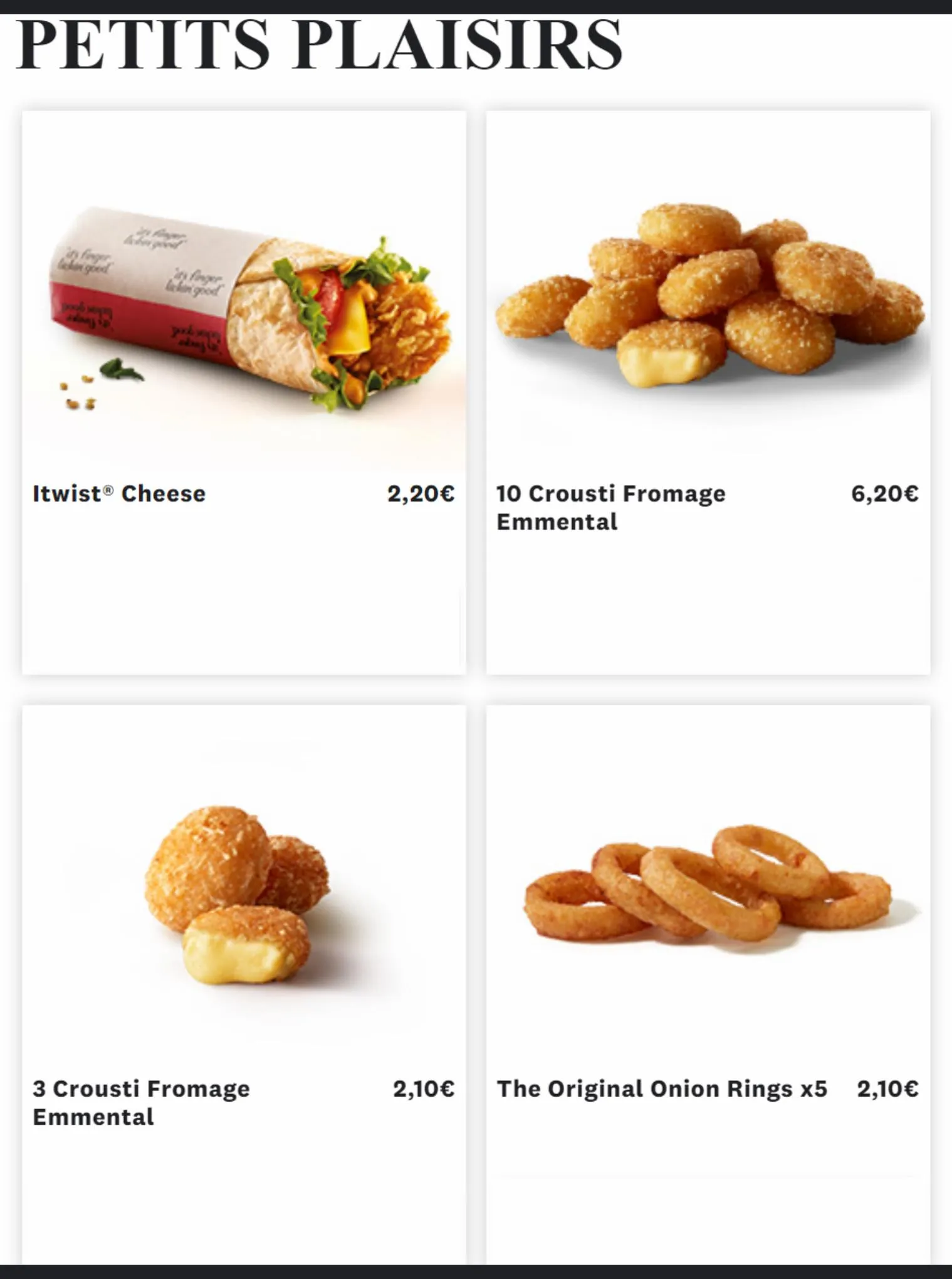 Catalogue KFC EN CE MOMENT, page 00002