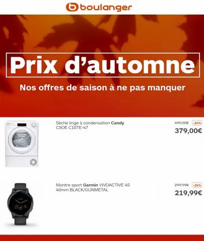 Prix d'automne!