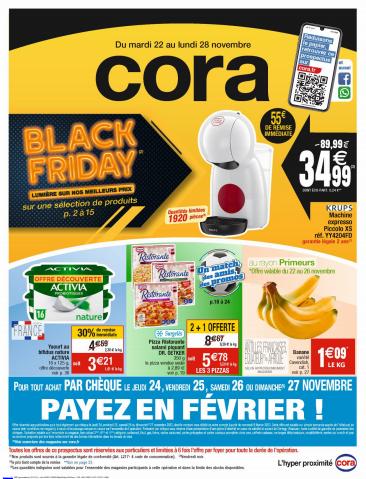 Promos de Hyper-Supermarchés | Black Friday sur Cora | 22/11/2022 - 28/11/2022