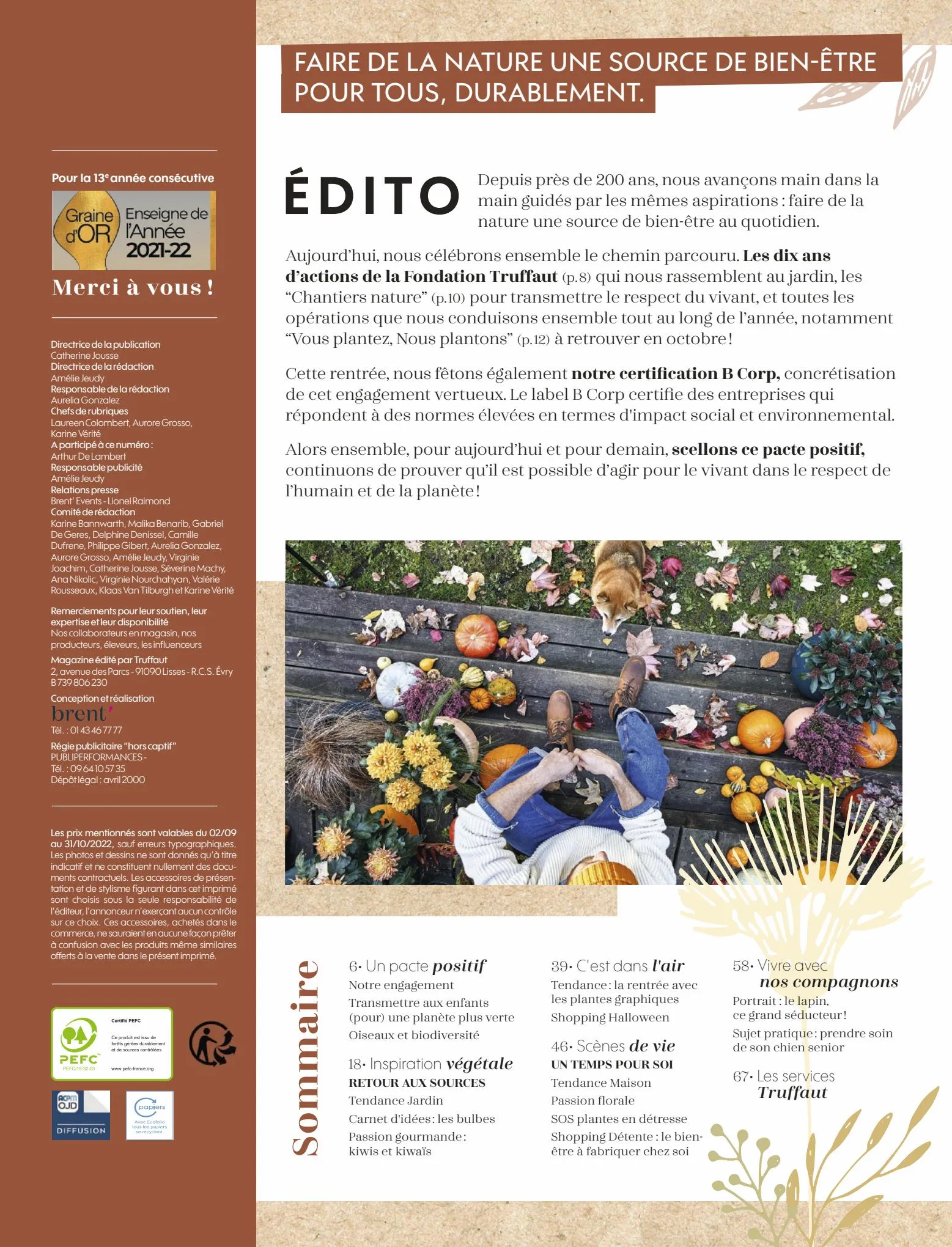 Catalogue Truffaut magazine Automne 2022, page 00005