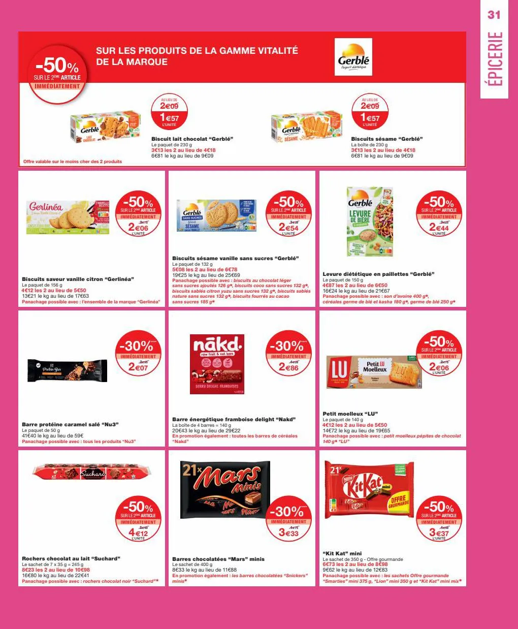 Catalogue -50% sur le 2eme article sur une selection de produits, page 00031