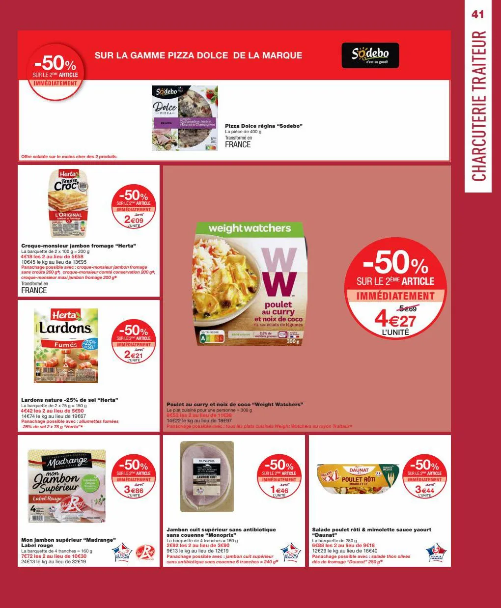 Catalogue -50% sur le 2eme article sur une selection de produits, page 00041