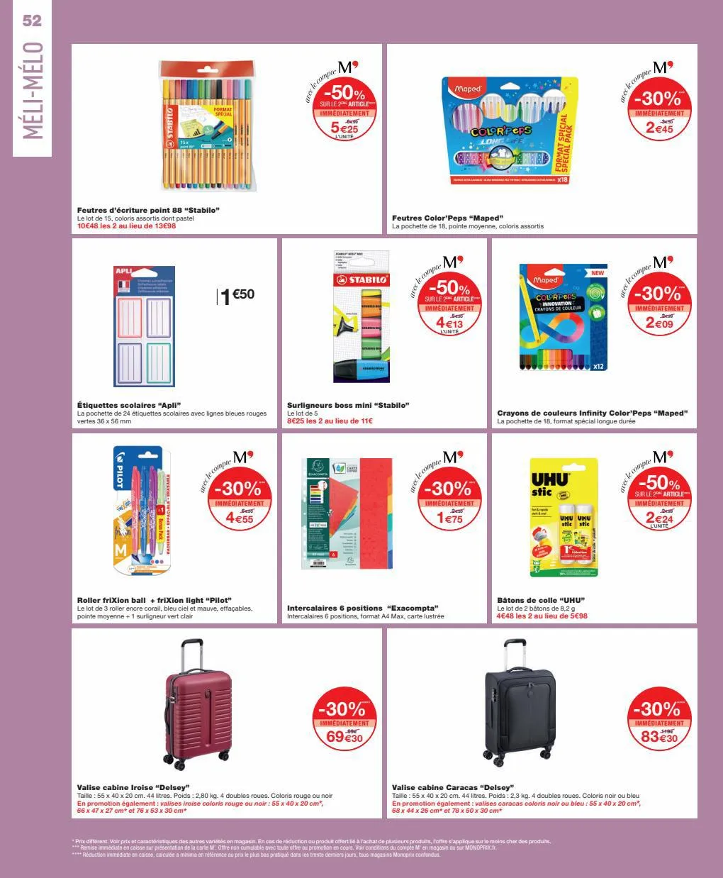 Catalogue -50% sur le 2eme article sur une selection de produits, page 00052