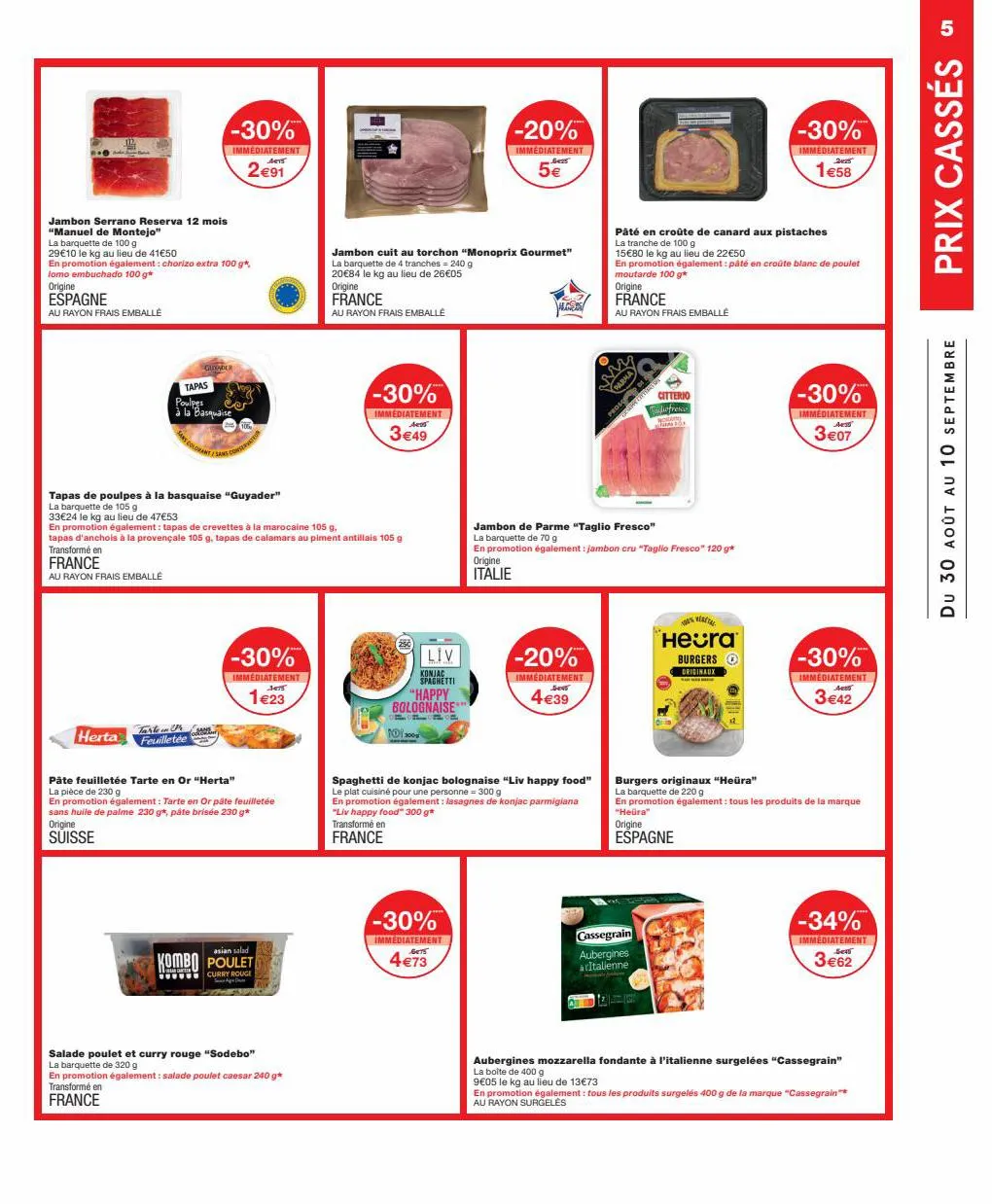 Catalogue Prix casses Jusqua -30% sur plus de 350 produits, page 00005