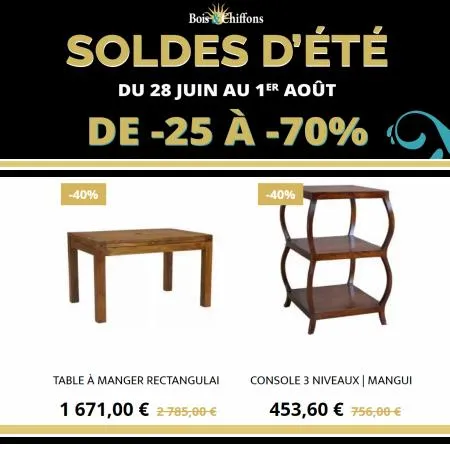Bois & Chiffons Soldes