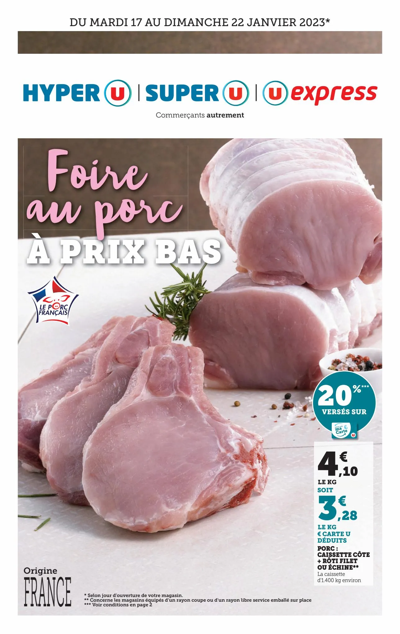 Catalogue Foix au porc à prix bas, page 00001