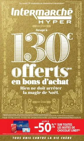 130€ offerts en bons d'achat