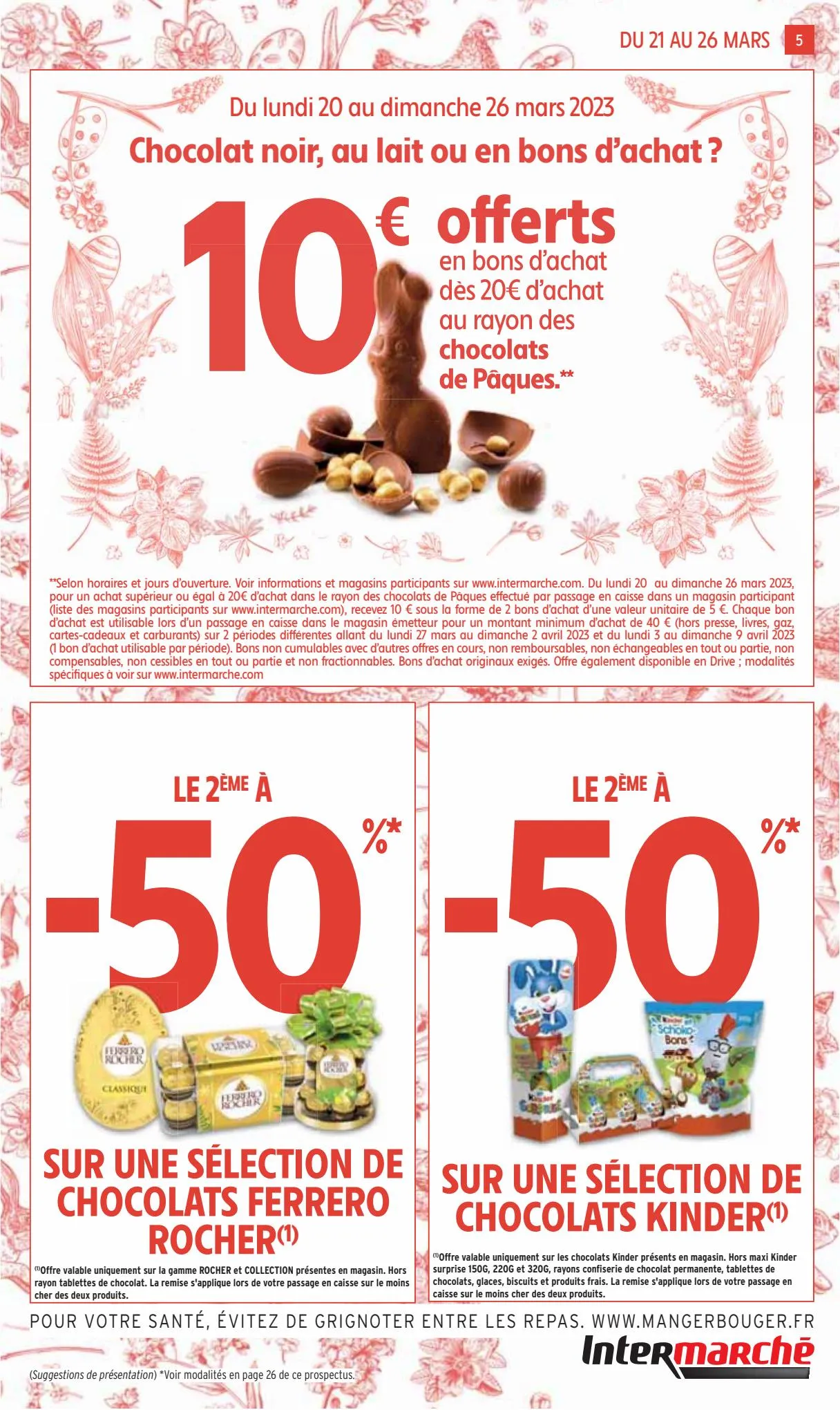 Catalogue -50% sur une selection de chocolats Kinder et Ferrero, page 00005