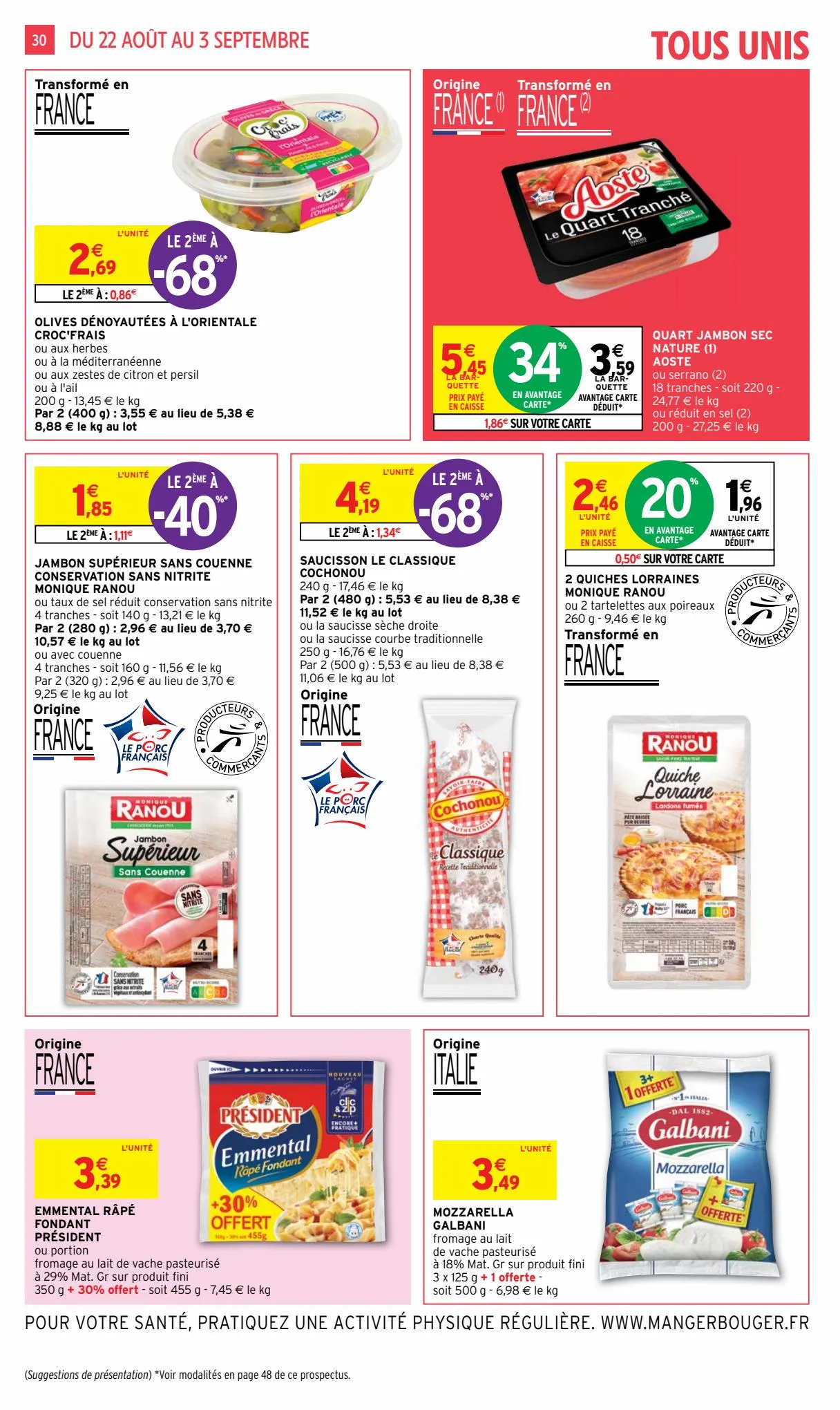 Catalogue 50 % en bons d’achat sur toutes les conserves, pâtes, riz & sauces, page 00030