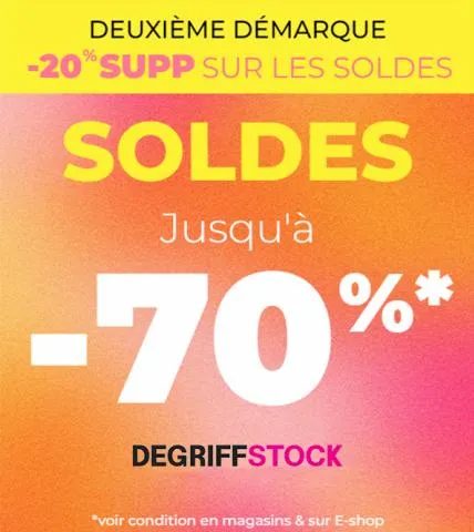 Soldes! Jusqu’à -70%!