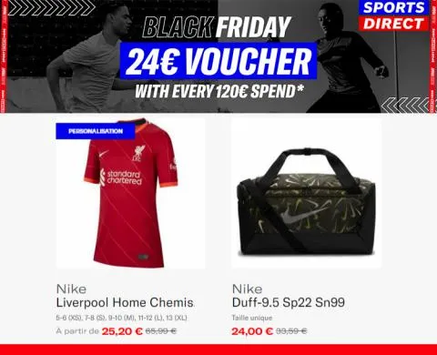 Offres Sports direct Black Friday