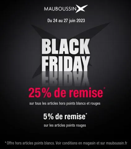 Black Friday 25% de Remise*