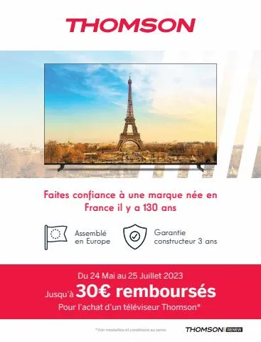 Jusqu'à 30€ remboursés !