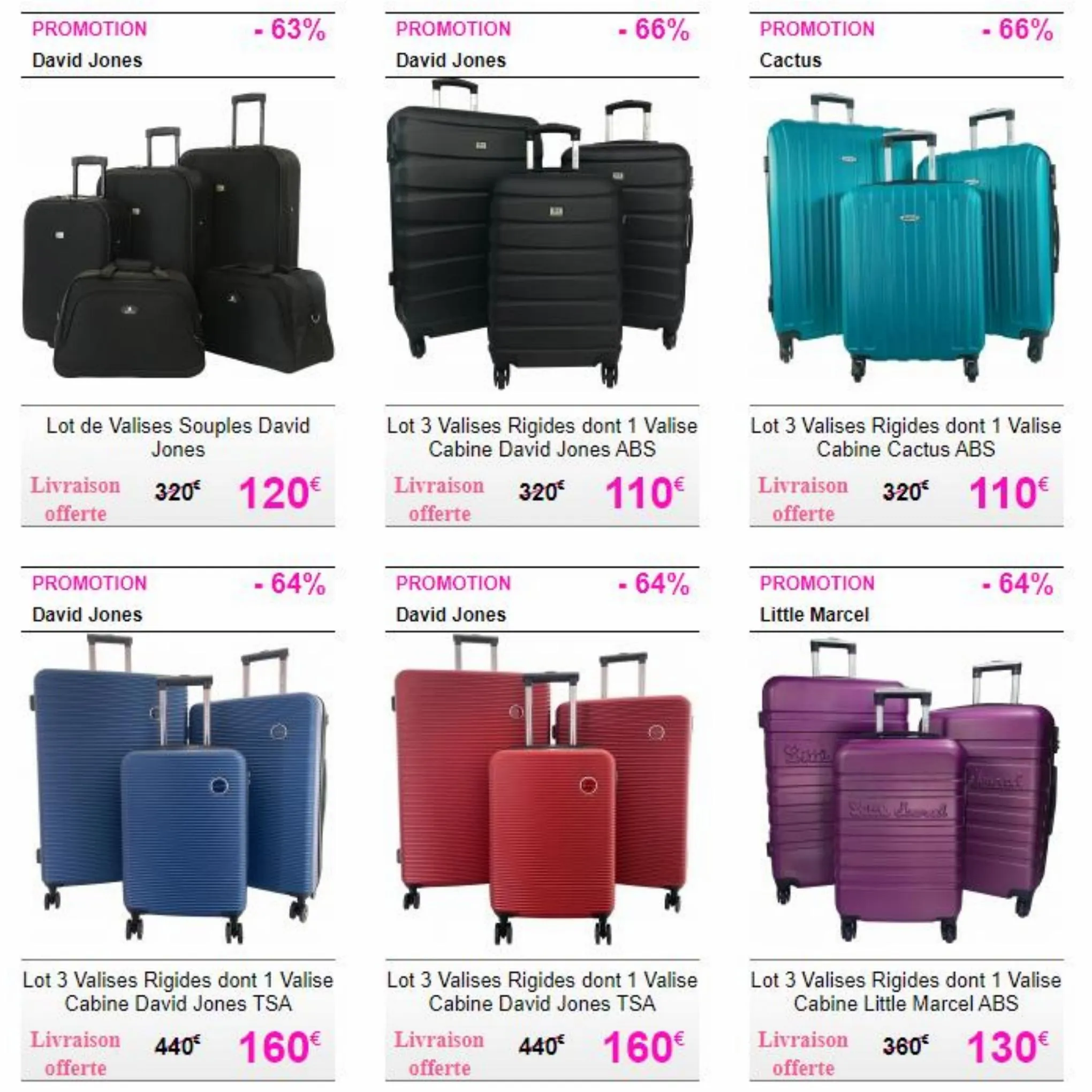 Catalogue Les valises idéales à petits prix, page 00002