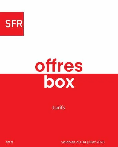 Offres box tarifs