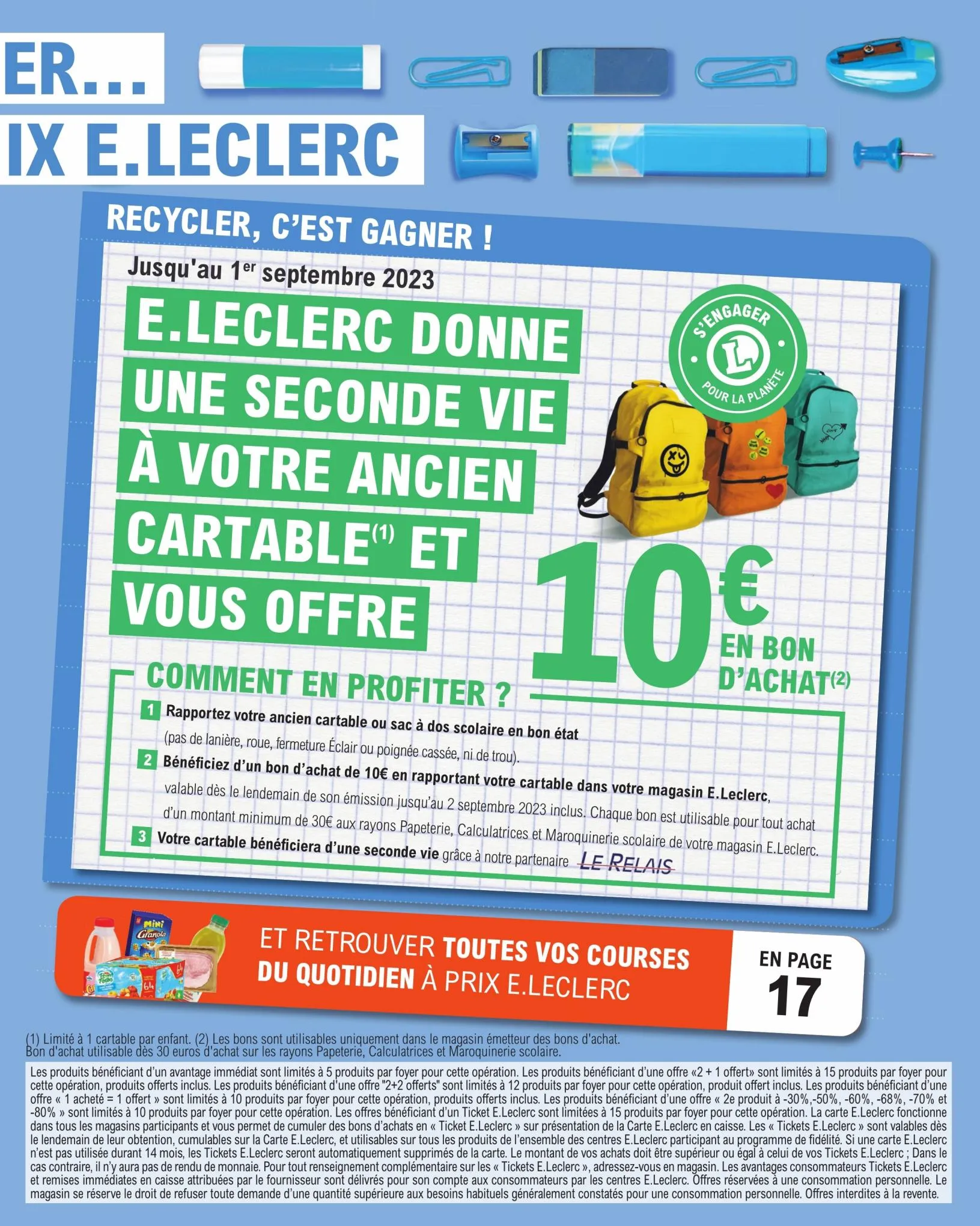 Catalogue Les Prix E.Leclerc, c'est aussi sur la liste de la rentrée!, page 00003
