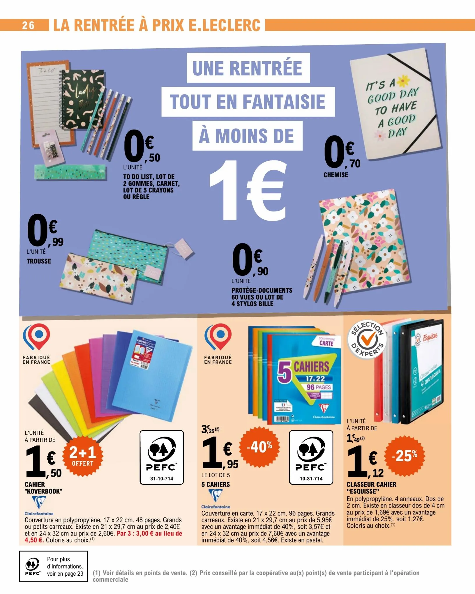 Catalogue Les Prix E.Lecrerc, c'est Aussi sur Toutes les Courses de la Rentrée!, page 00026