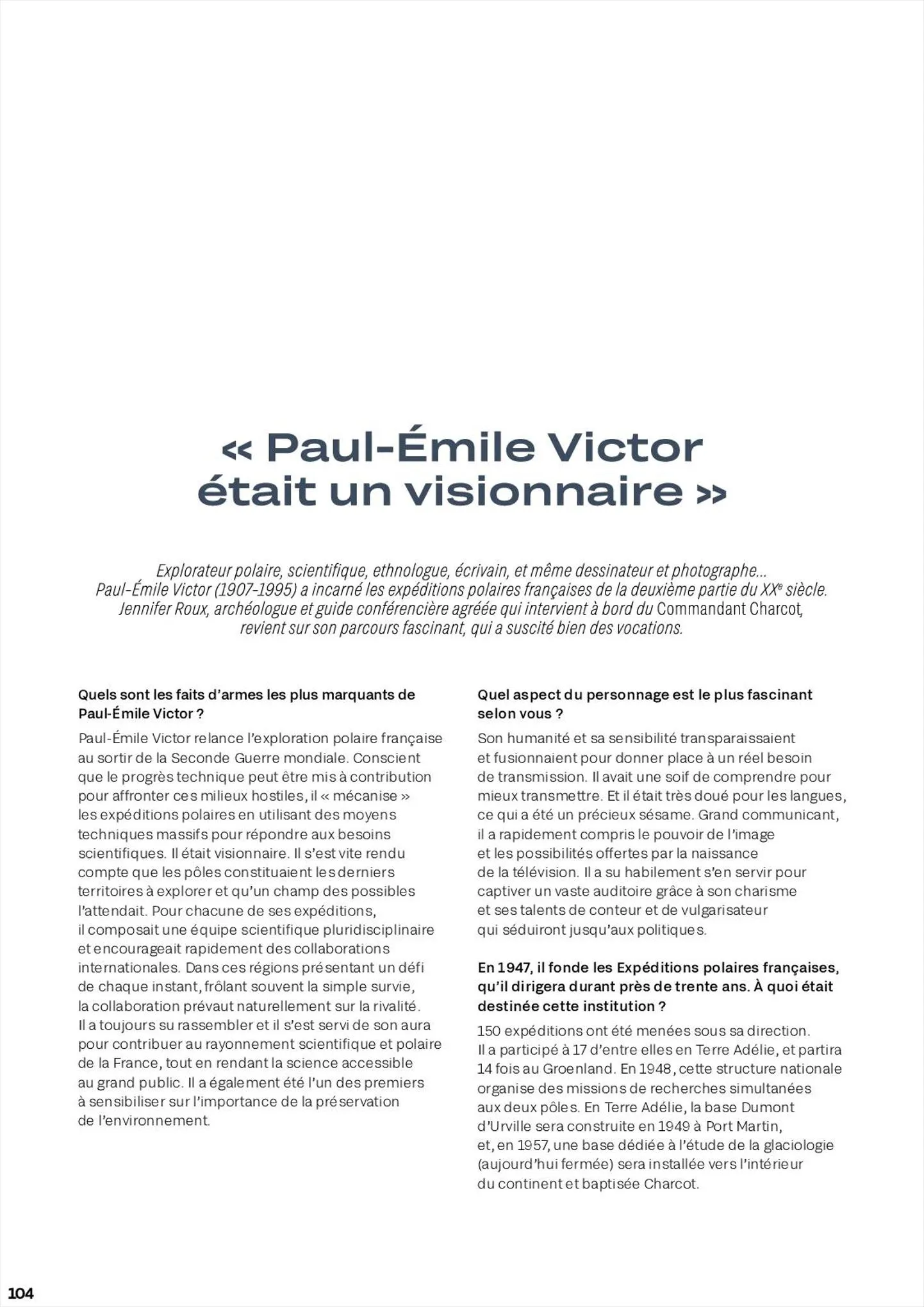 Catalogue Brochure Le Commandant Charcot 2022-2023, page 00104