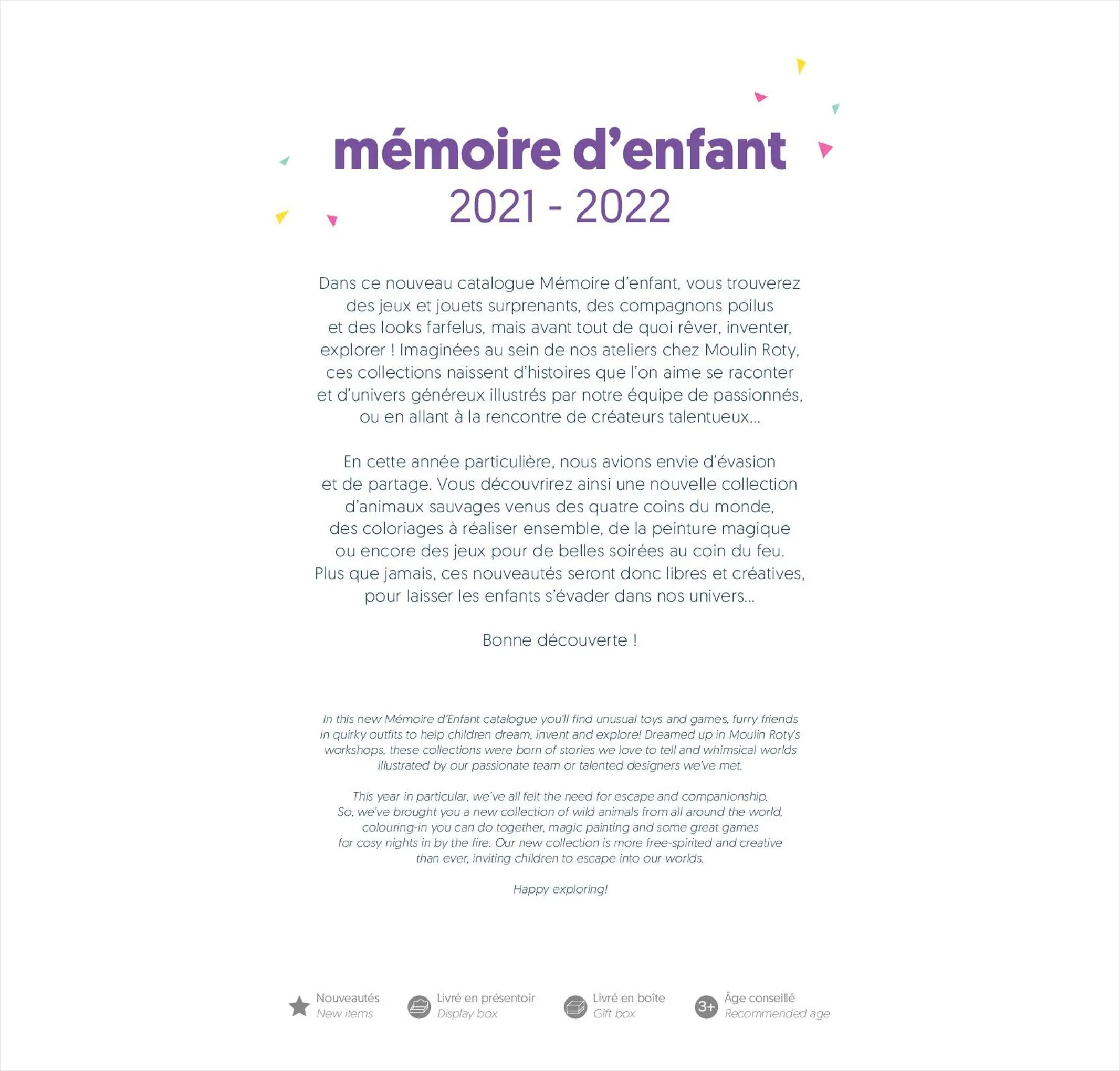 Catalogue Mémoire dEnfant 2021 / 2022, page 00003