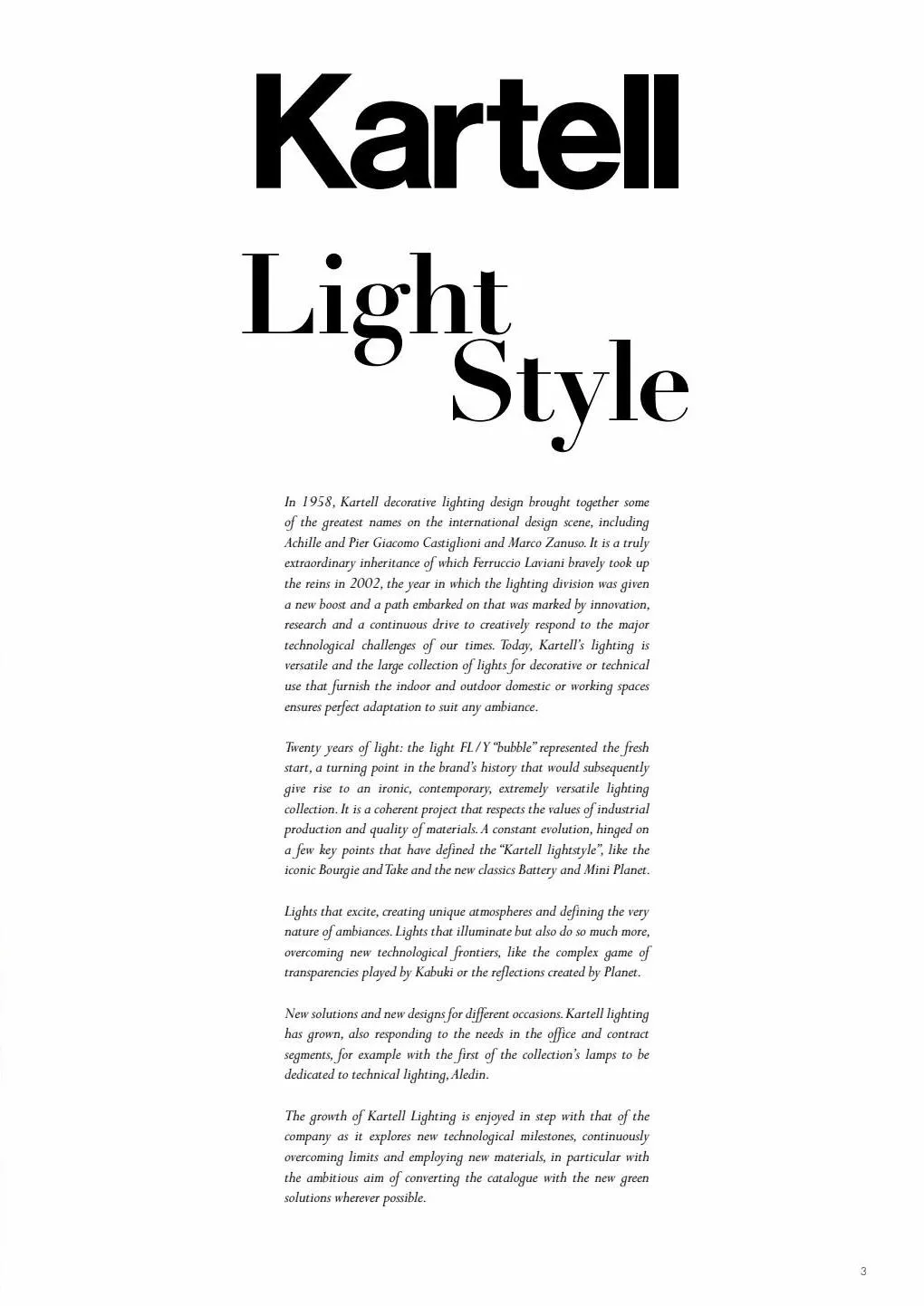Catalogue 2023 Kartell Lights, page 00003