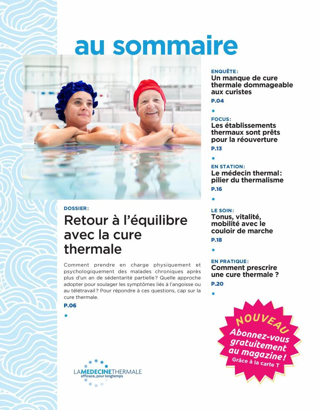 Catalogue La Médecine Thermale n°22, page 00003