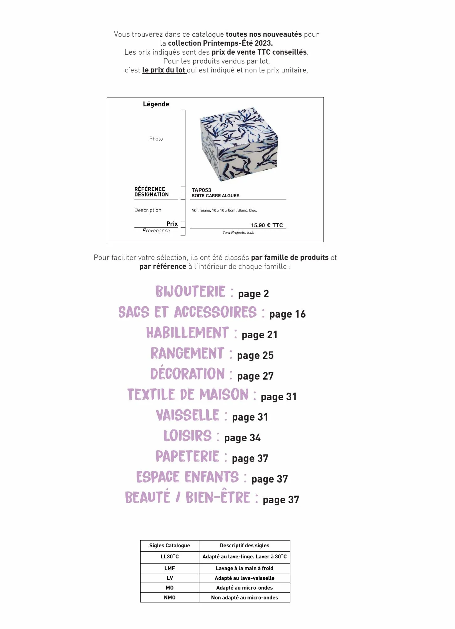 Catalogue Artisans Du Monde, page 00003