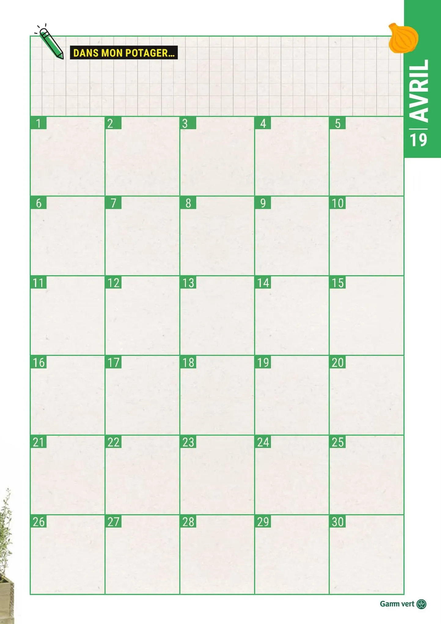 Catalogue Mon calendrier du potager, page 00019