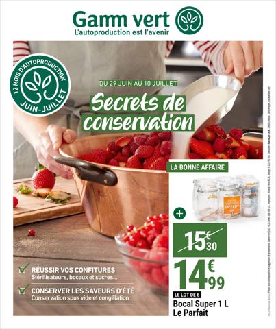 Promos de Jardineries et Animaleries à Toulouse | Secrets de conservation sur Gamm vert | 28/06/2022 - 10/07/2022