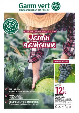 Promos de Jardineries et Animaleries à Lyon | Jardin d'automne sur Gamm vert | 27/09/2022 - 09/10/2022