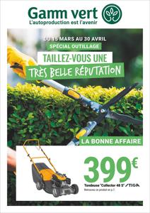 Promos de Jardineries et Animaleries à Bordeaux | Catalogue Gamm Vert sur Gamm vert | 15/03/2023 - 30/04/2023