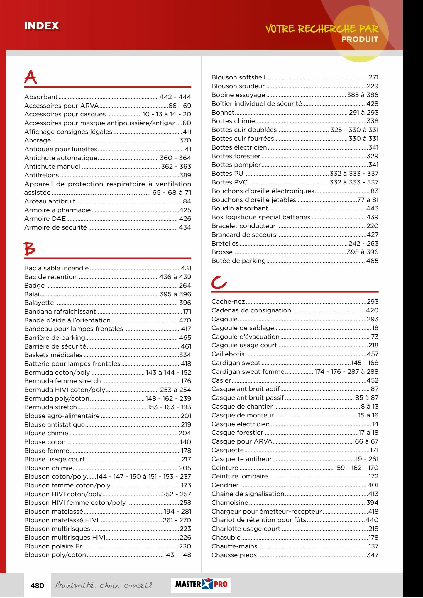 Catalogue Equipment de protection individual, page 00089