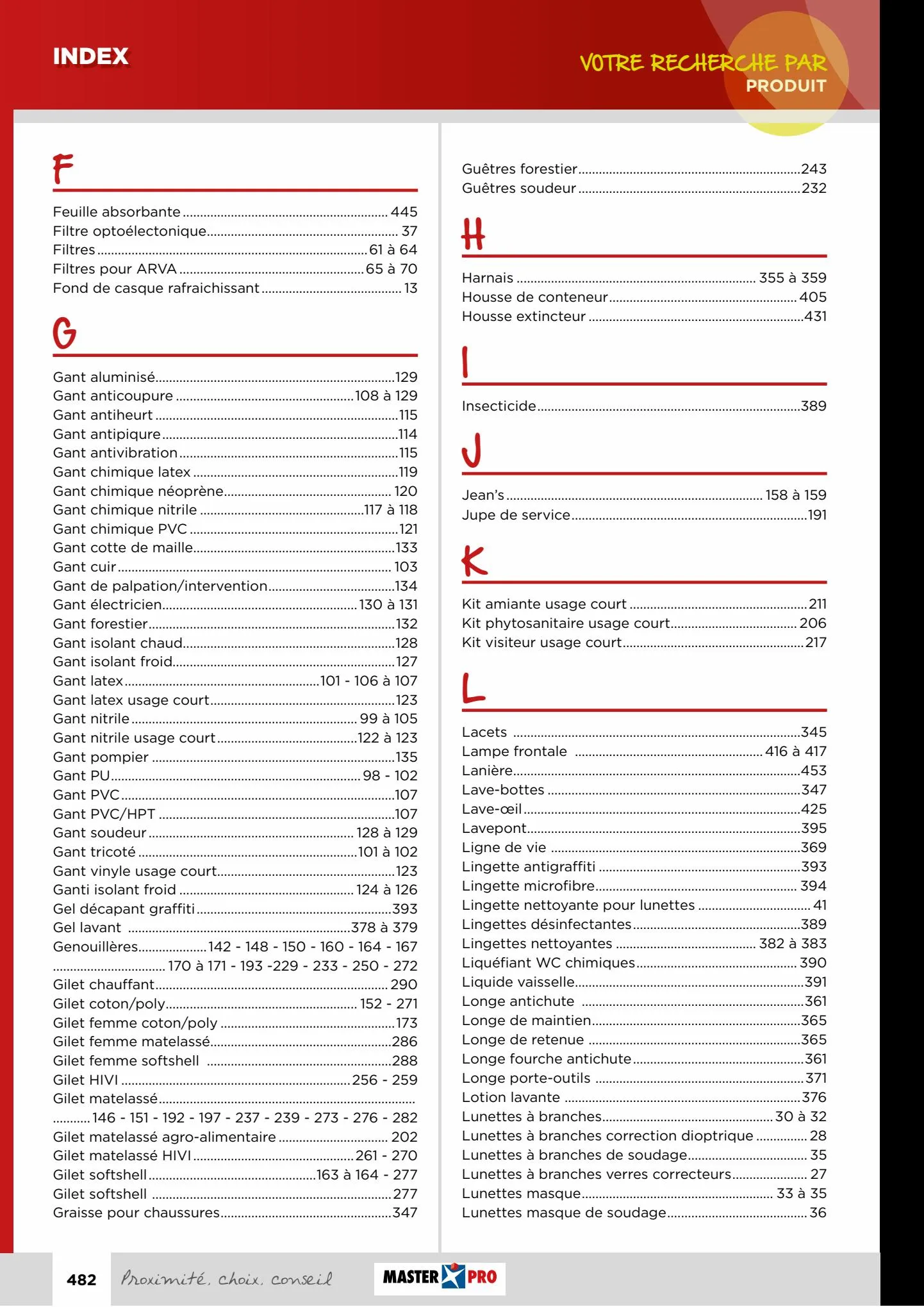 Catalogue Equipment de protection individual, page 00091