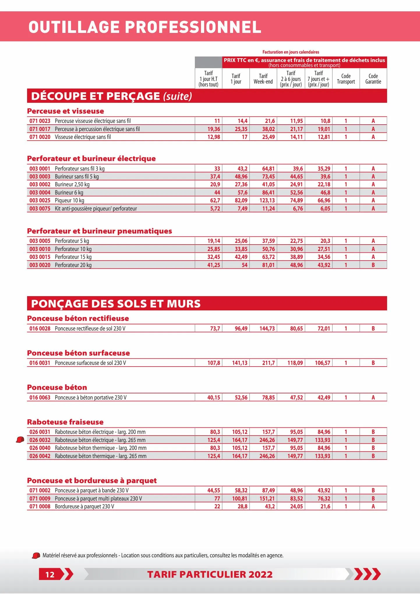 Catalogue Tarif Particulier Avril 2022, page 00014