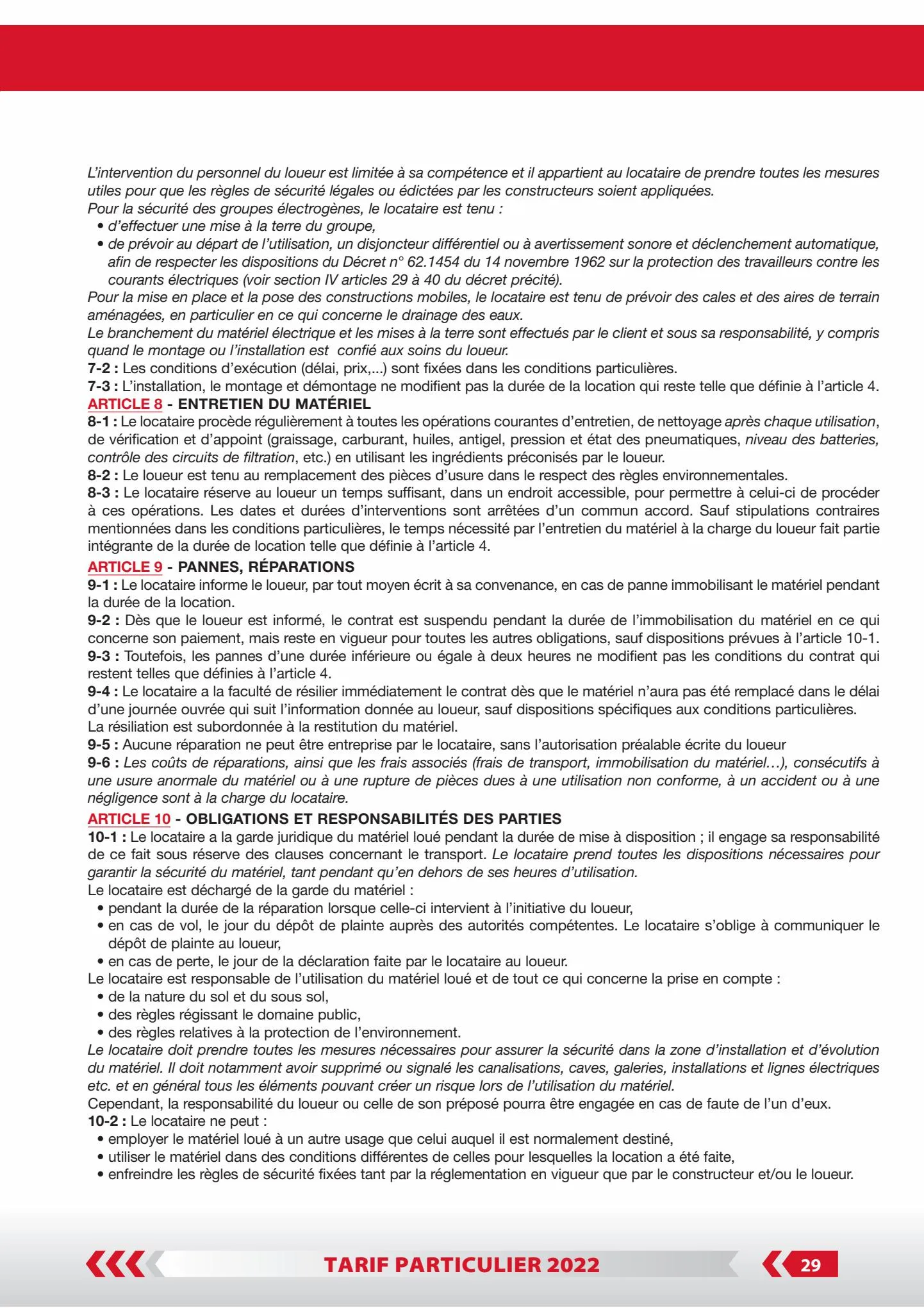 Catalogue Tarif Particulier Avril 2022, page 00031