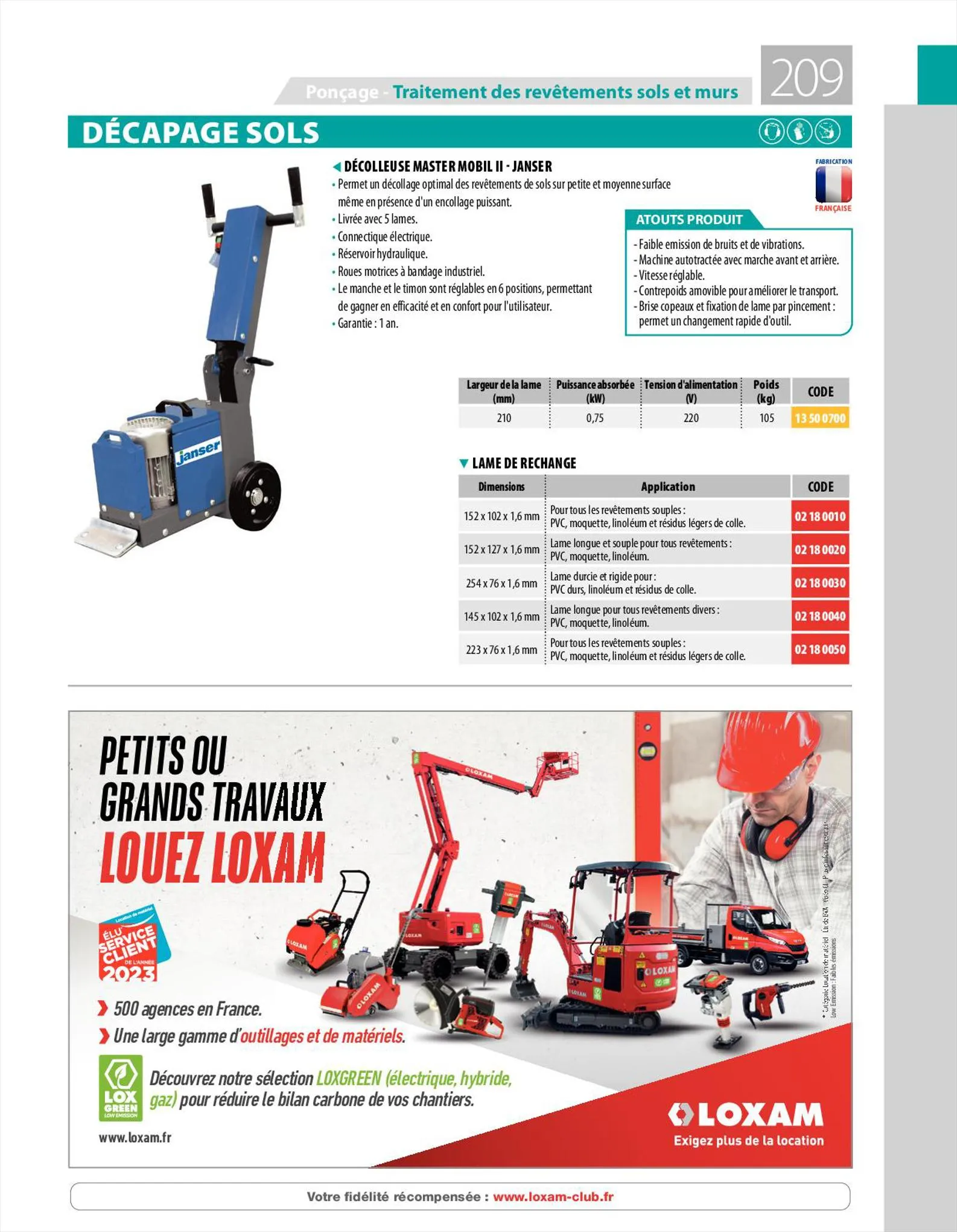 Catalogue Loxam Catalogue de vente, page 00211