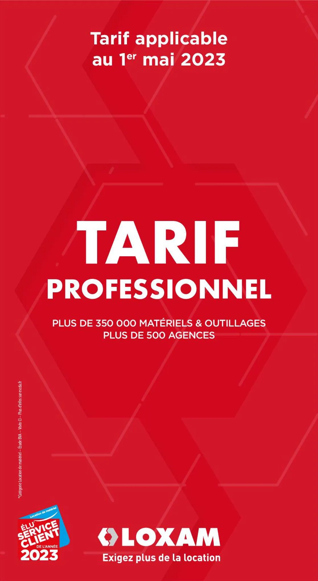 Catalogue Loxam Tarifs professionnels, page 00001