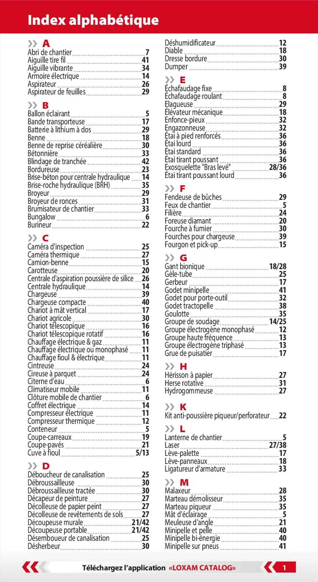 Catalogue Loxam Tarifs professionnels, page 00003