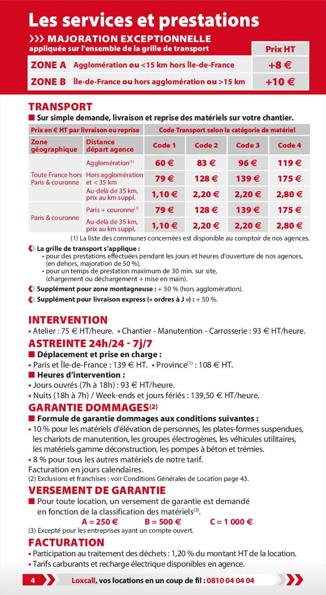 Catalogue Loxam Tarifs professionnels, page 00006