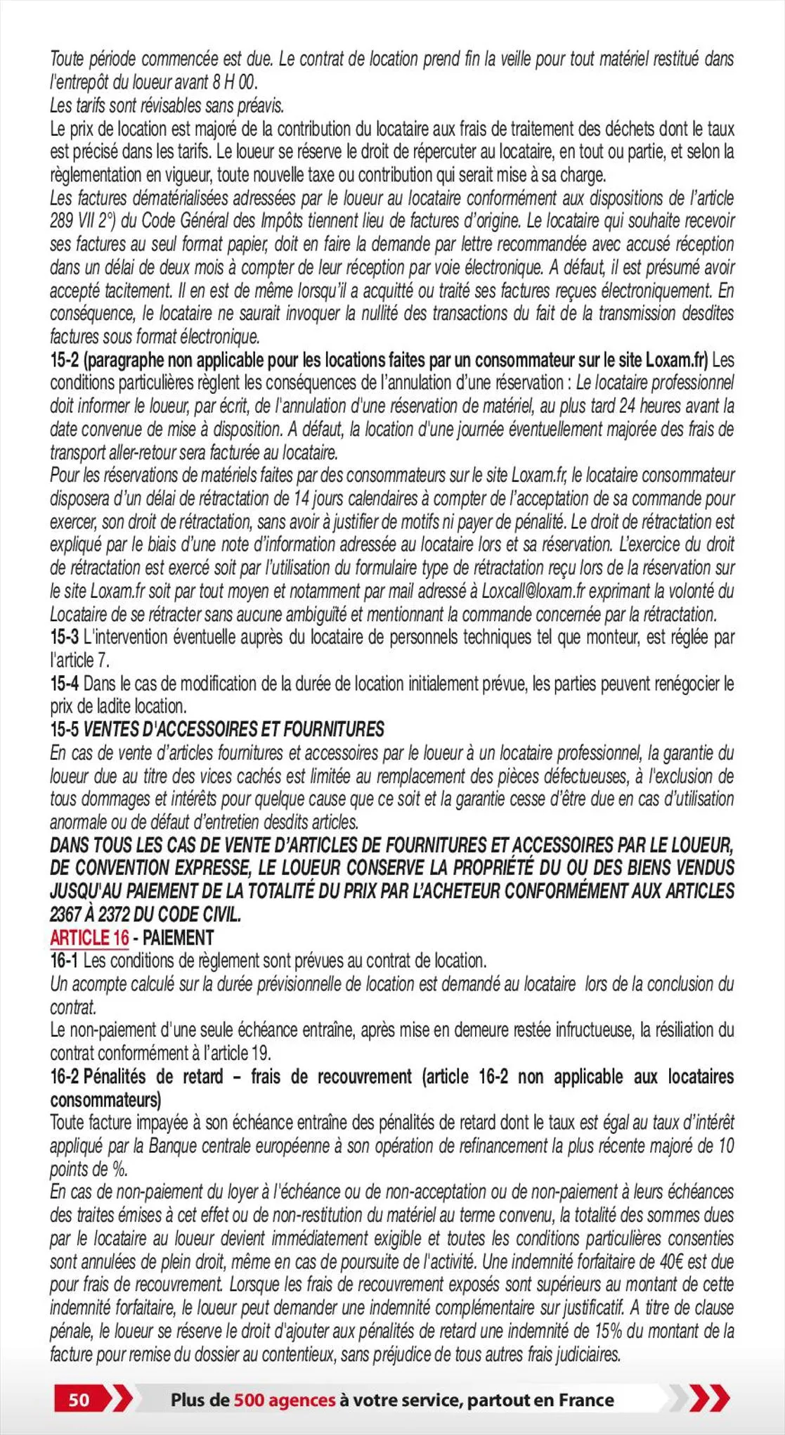 Catalogue Loxam Tarifs professionnels, page 00052