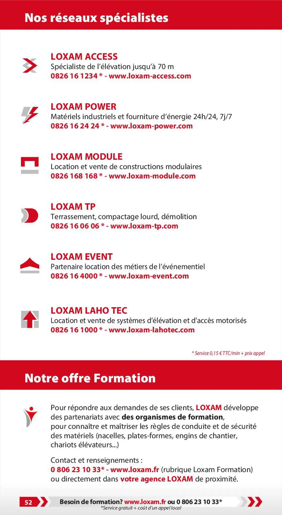 Catalogue Loxam Tarifs professionnels, page 00054